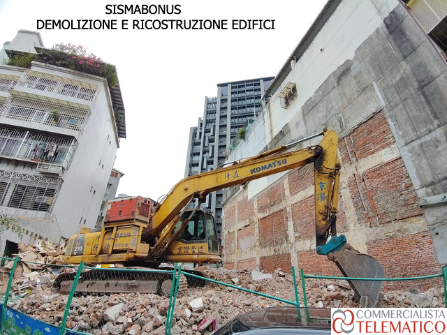 sismabonus demolizione ricostruzione edificio