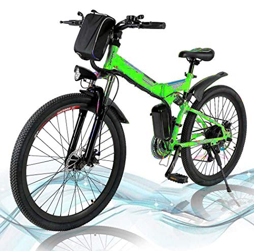 Mountain Bike Pieghevole, Bici elettriche da Strada a Sospensione Completa con Freni a Disco, Bici da Mountain Bike per Uomo a velocità di Shock, Bici da MTB a Sospensione Completa Gt