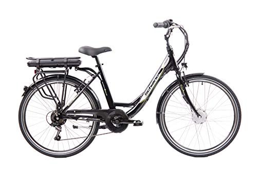 F.lli Schiano E- Moon, Bicicletta elettrica Unisex Adulto, Nera, 26''