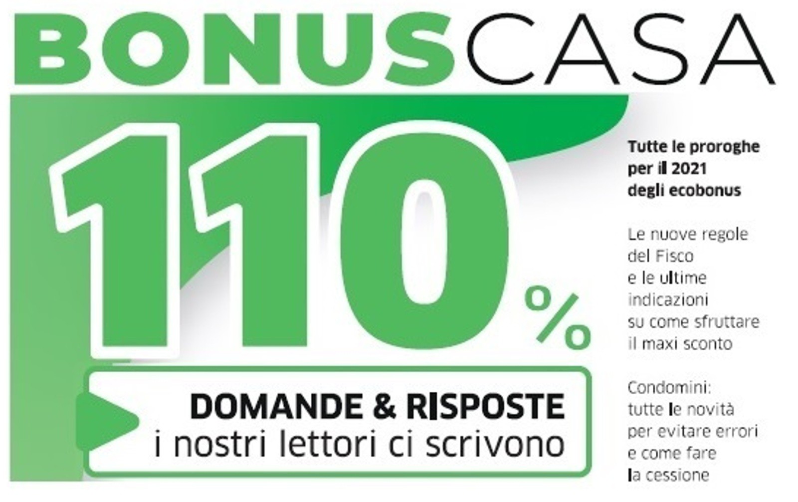 BonusCasa, in edicola il nuovo inserto con le novità e le risposte ai lettori