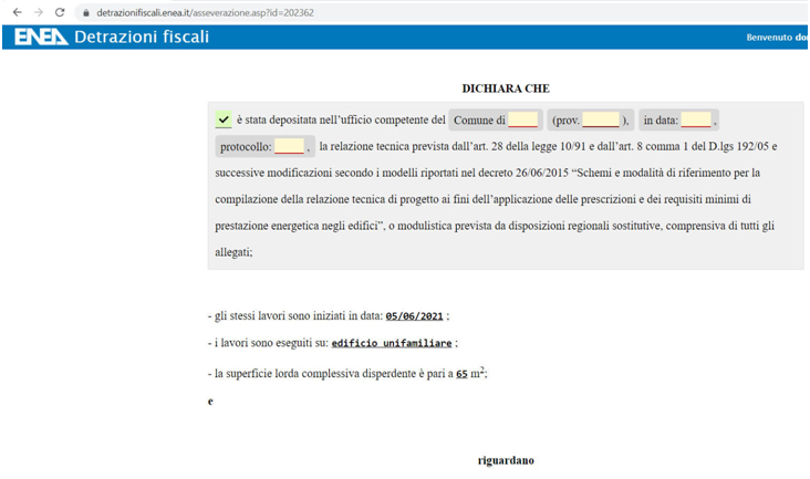 Portale Asseverazioni Enea