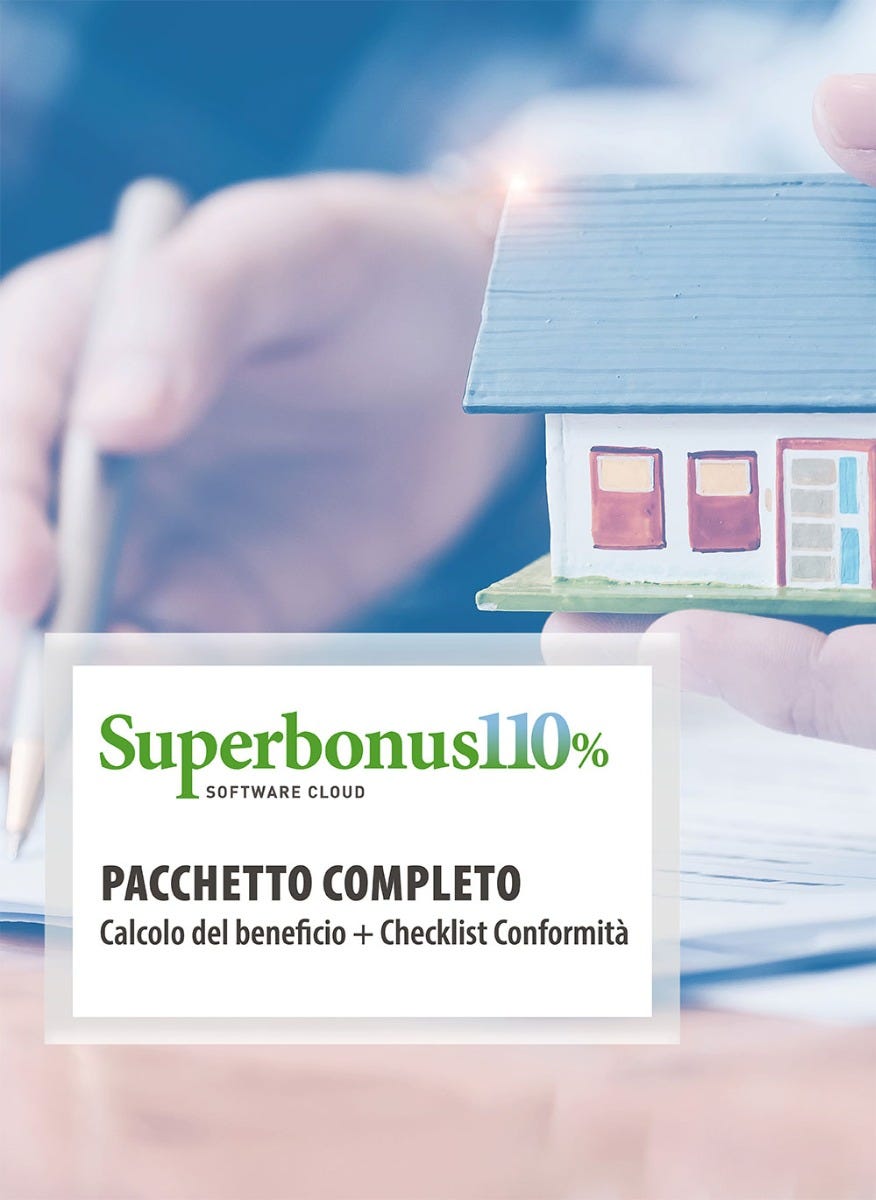 Kit Superbonus: Calcolo del beneficio (pacchetto 10 licenze) + Check list conformità (pacchetto 10 licenze)