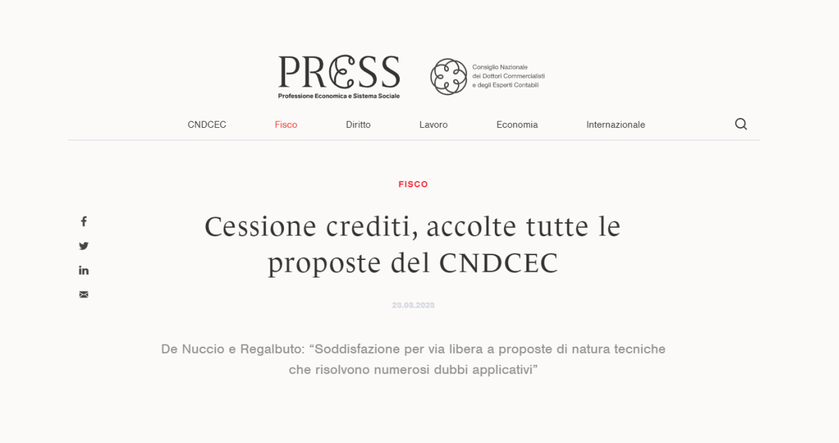 Decreto cessione crediti, via libera agli emendamenti con le proposte dei commercialisti - Informazione Fiscale