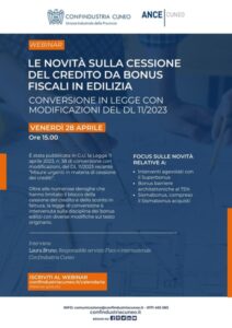 Bonus fiscali in edilizia: a Confindustria Cuneo un focus sulle novità della cessione del credito - LaVoceDiAlba.it