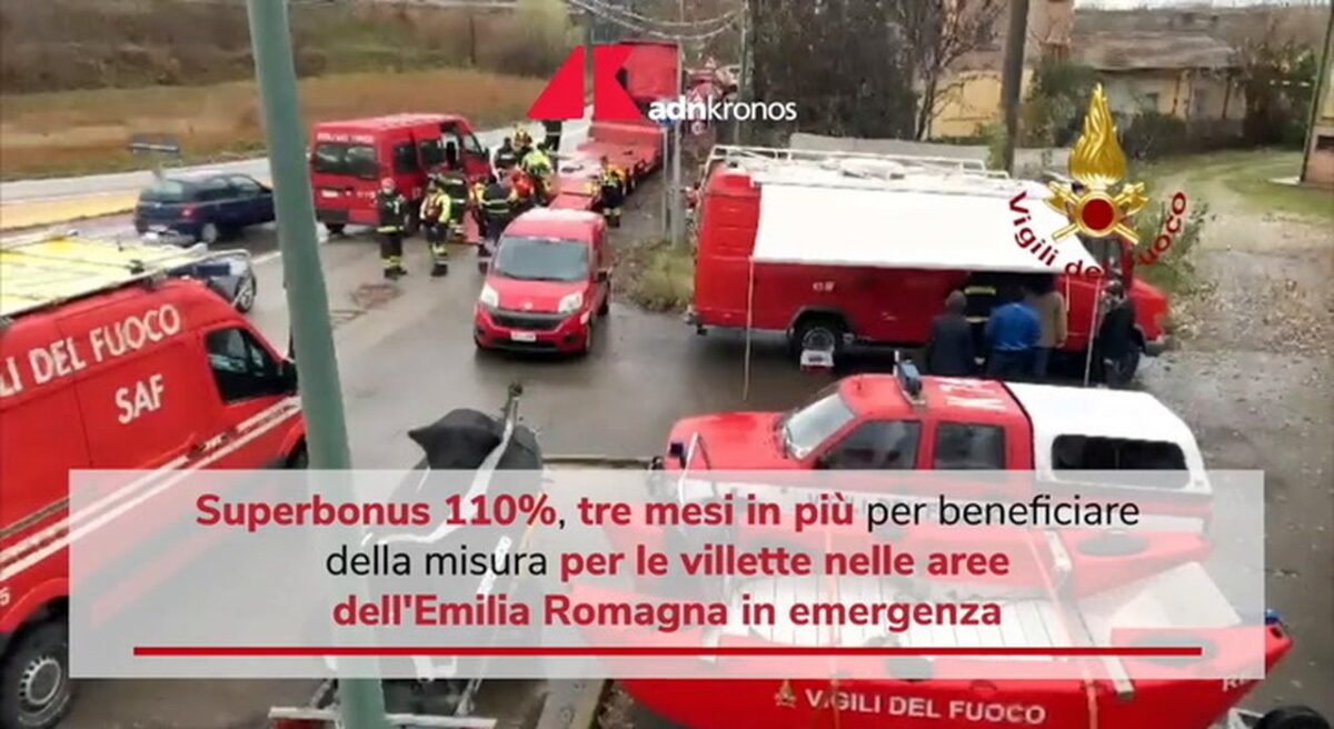 Alluvione Emilia Romagna, 3 mesi in più superbonus 110 per villette