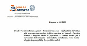 Sismabonus-acquisti e remissione in bonis: la sanzione è una sola