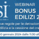 Bonus edilizi 2024: webinar gratuito ISI