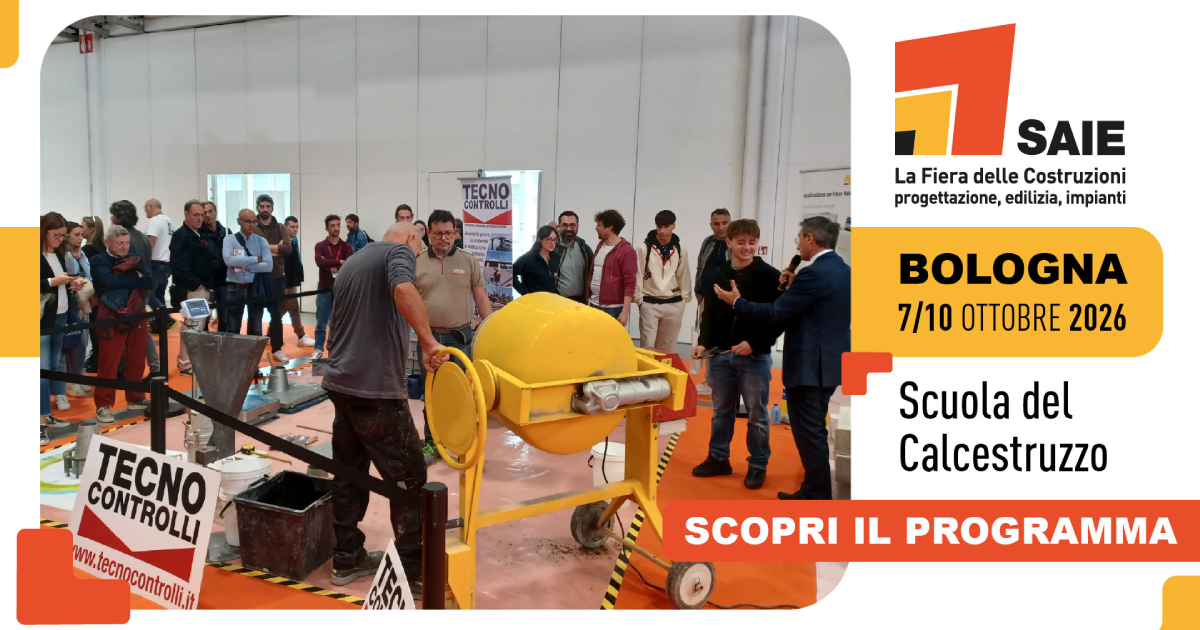 SAIE Bologna 2026: alla Scuola del Calcestruzzo prove, controlli e formazione live